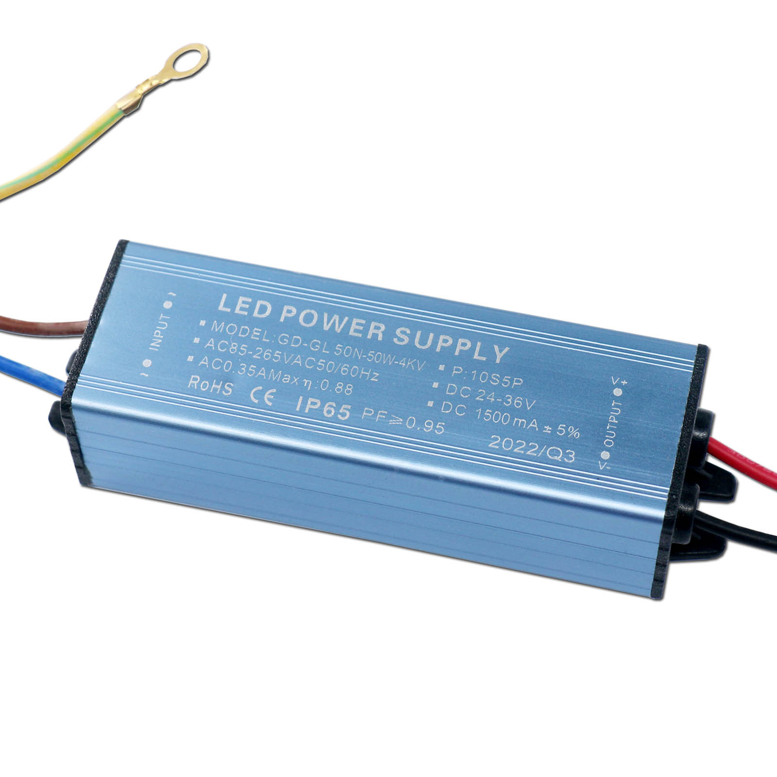 Led waterproof isolation driver 50w ac85-265v power supply constant dc24-34v led lighting transformer diy