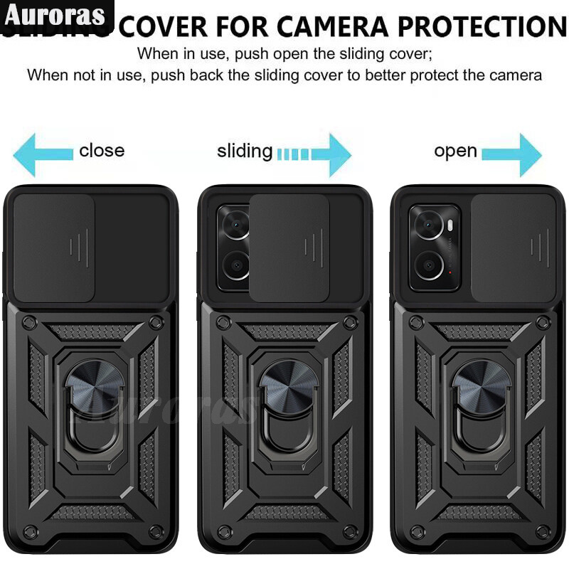 For infinix Hot 50 Pro Plus Phone Case Camera Lens Protector Shockproof Armor Iron Metal Car Ring Kickstand Bracket Casing for infinix Hot 50 Cover Casing HP. 
