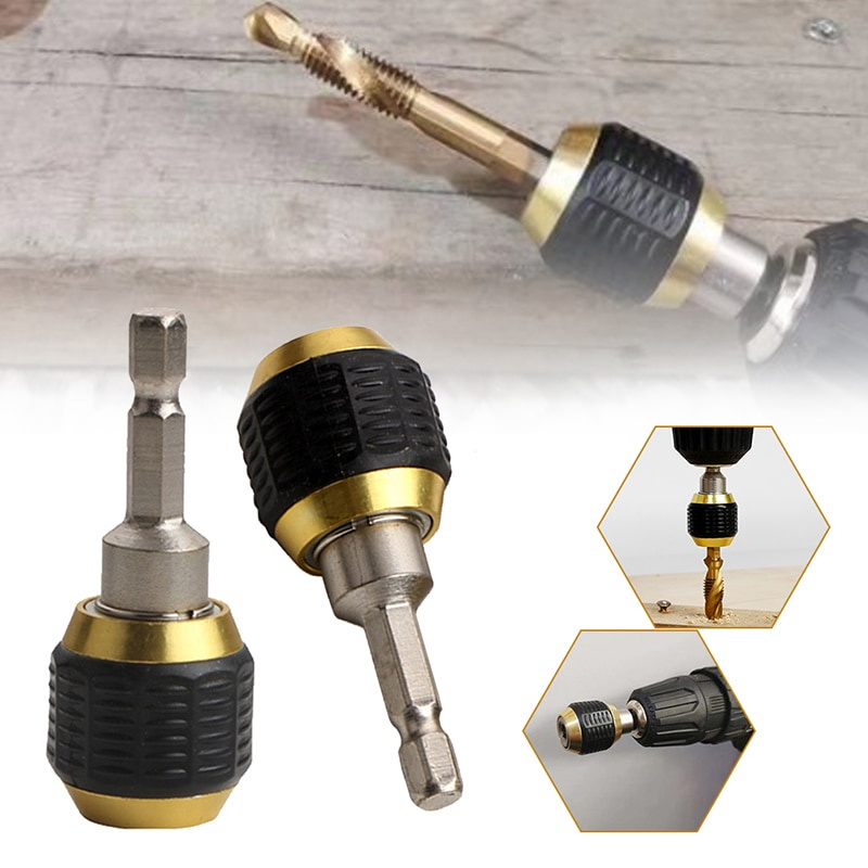 Chuyển đổi đầu lắp mũi khoan không chìa 1/4 "đầu nối hình lục giác thanh nới rộng bit thay đổi nhanh mở rộng