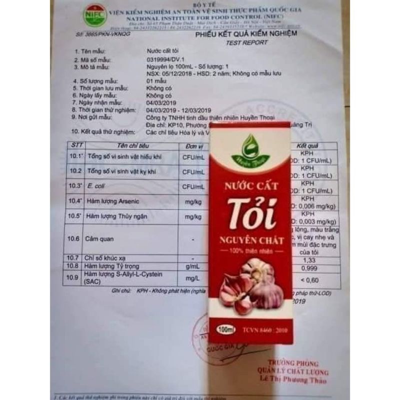 NƯỚC CẤT TỎI HUYỀN THOẠI CHAI 100ML