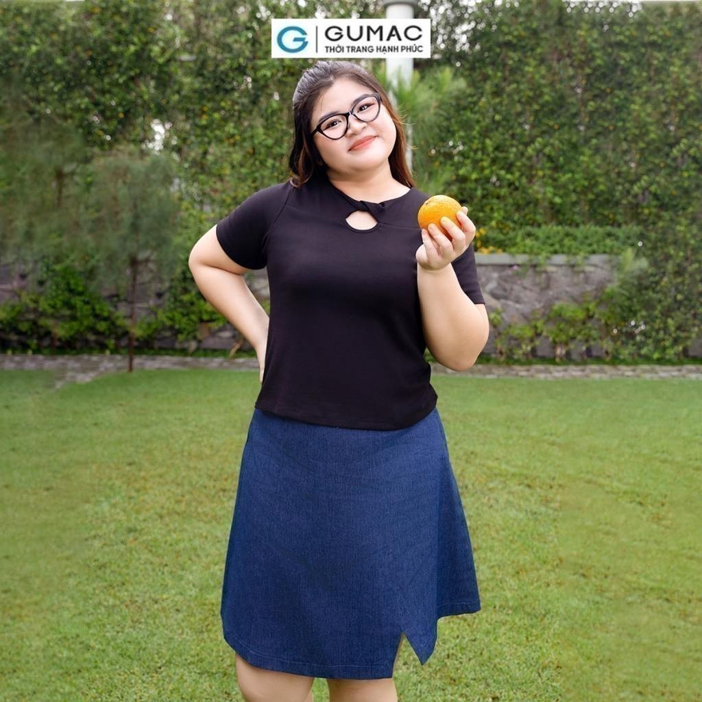 [25 - 29.4 |Voucher 8-12%] Áo thun nữ bigsize cổ xoắn thời trang GUMAC ATD10037