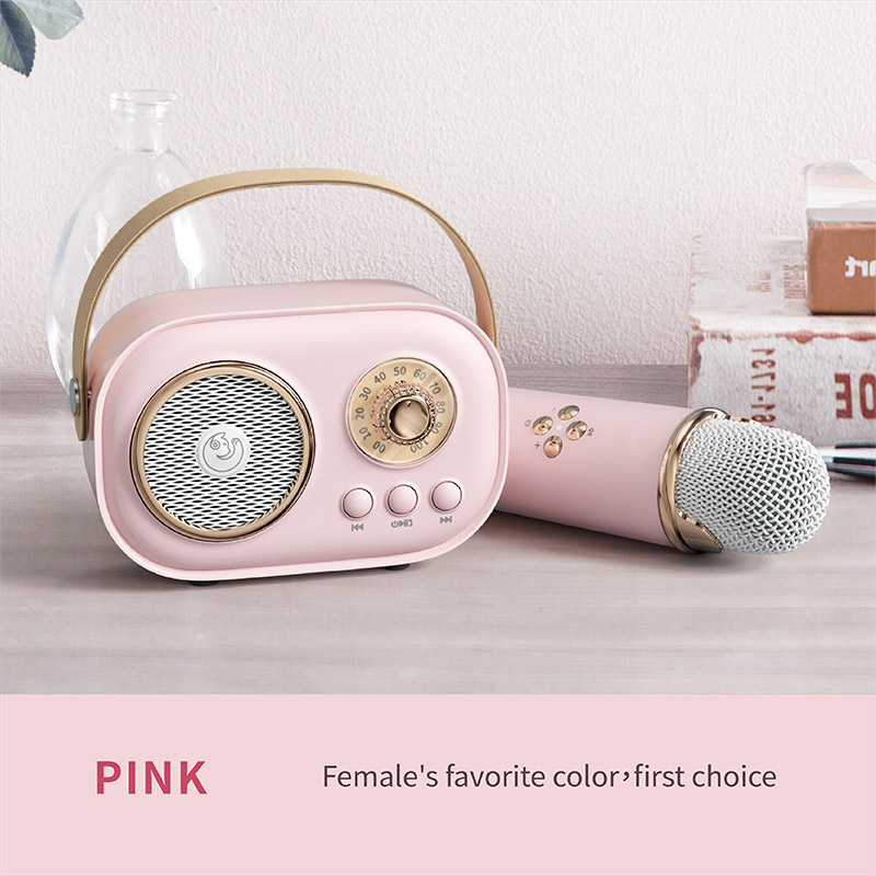 XiaoZhubangchu Wireless microphone microphone audio integrated wireless bluetooth speaker karaoke children singing family ktv