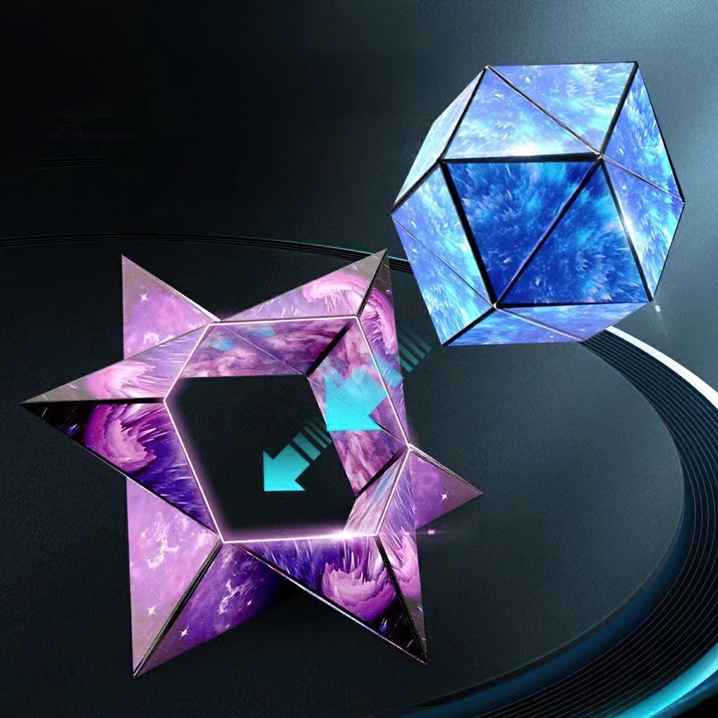 Biến Hình 72 Hình Galaxy Có Nam Châm Magnetic Magic Cube Rubic Xếp Hình Học 3D Đồ Chơi Trí Tuệ Trẻ Em -Aeneas Shop