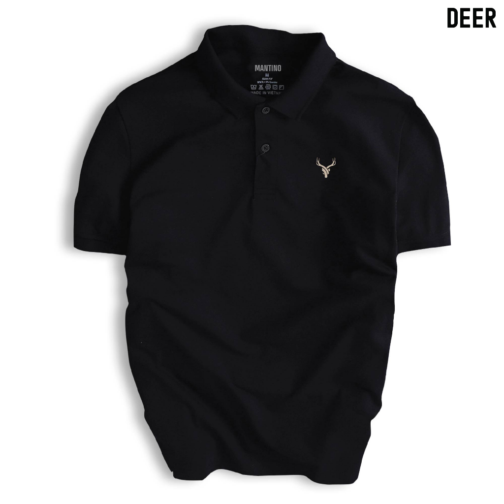 Áo thun Polo DEER cổ bẻ BASIC CVC vải cá sấu co dãn 4 chiều