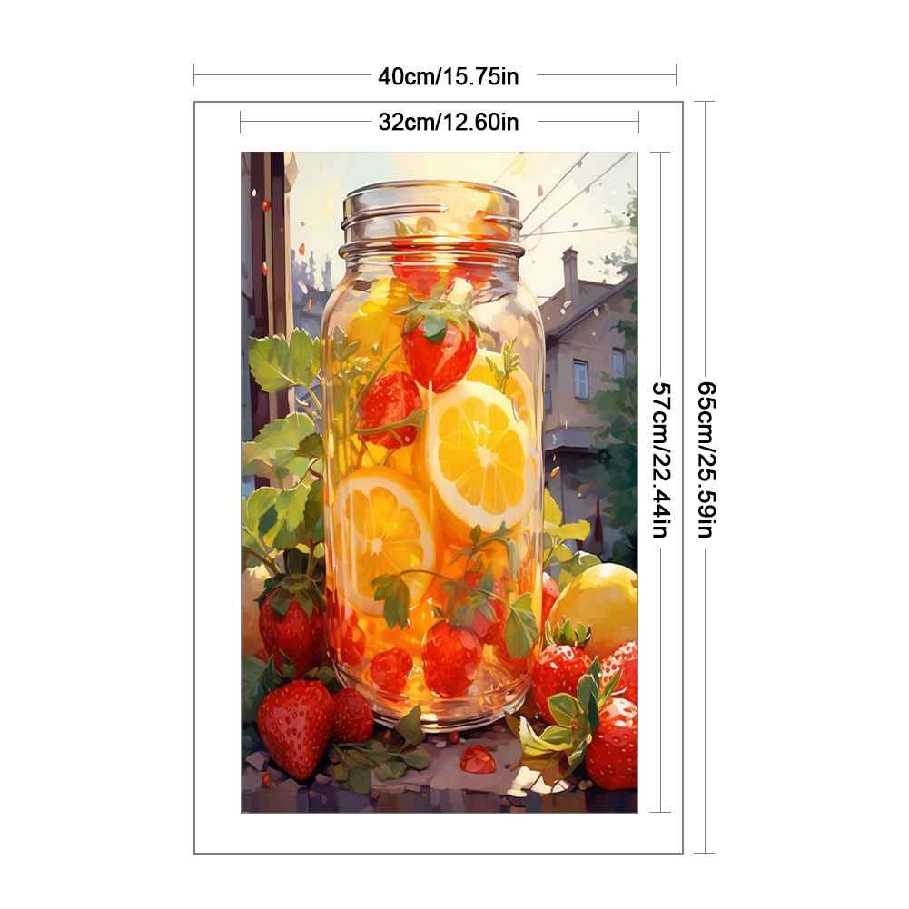 Partial Embroidery Eco-cotton Thread 11CT Printed Dessert Cross Stitch Artwork