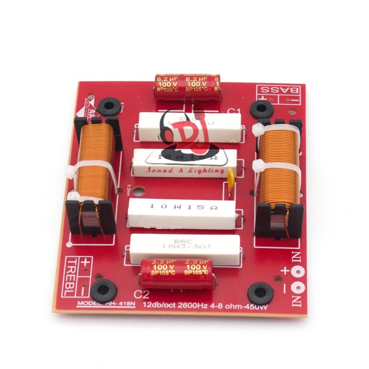 Mạch  phân tẩn loa 1 bass 1 treble HH-418N mach phan tan loa thung loa bass 40 loa bass 40 rcf mach loa sub loa bass 40 mach loa sup dien