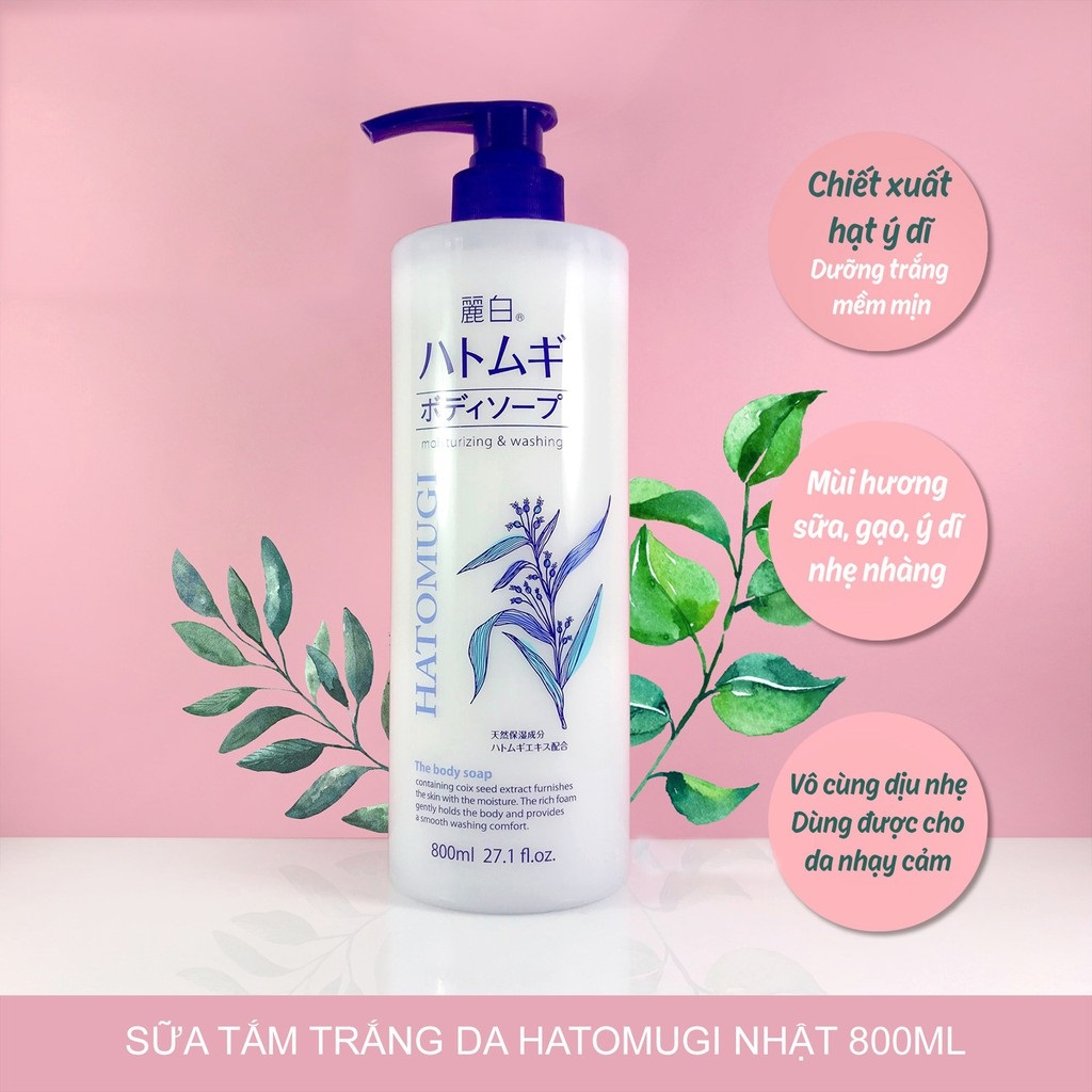 Sữa tắm trắng da Hatomugi ( vỏ trắng)