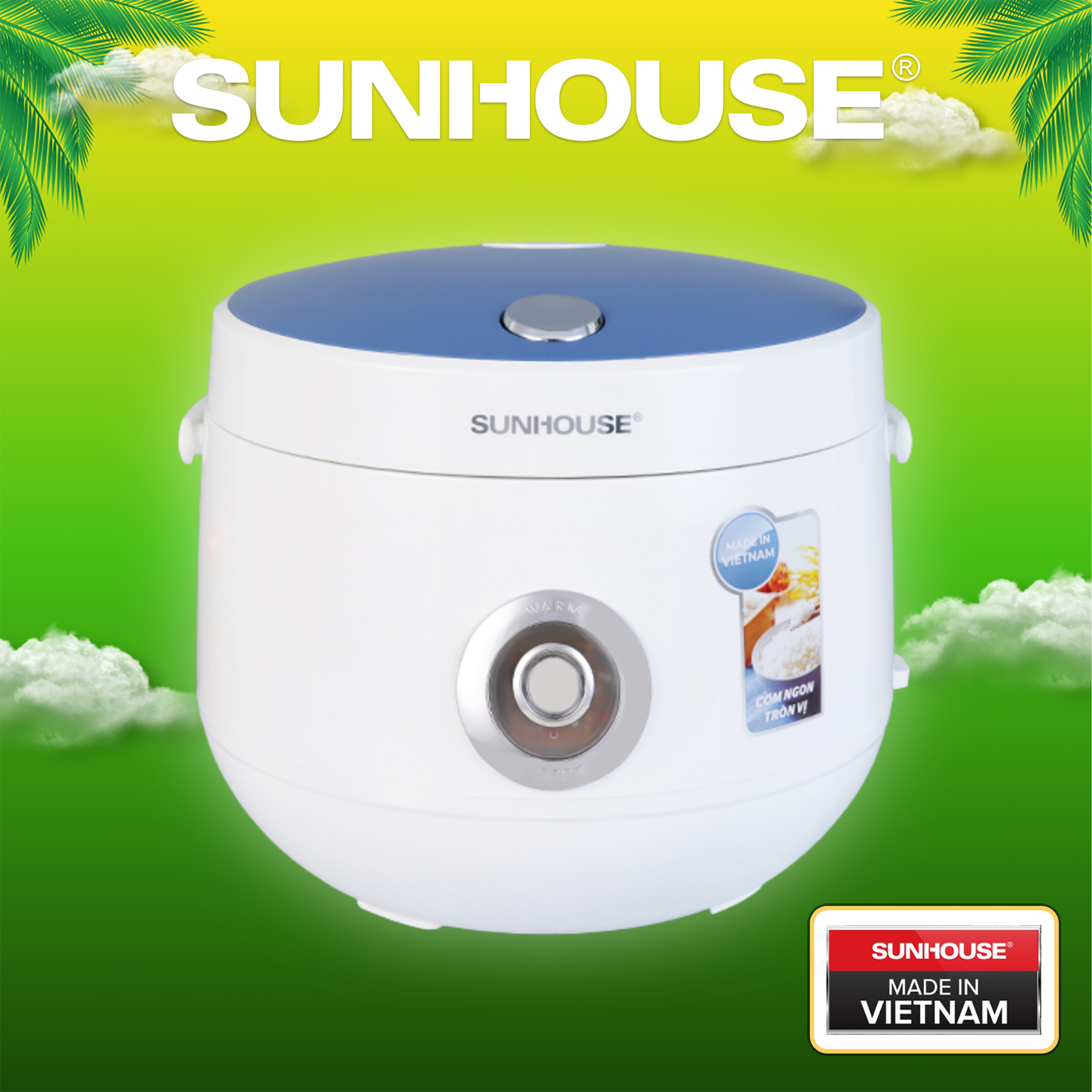 Nồi cơm điện 1.8l sunhouse shd8606 - bảo hành chính hãng 12 tháng