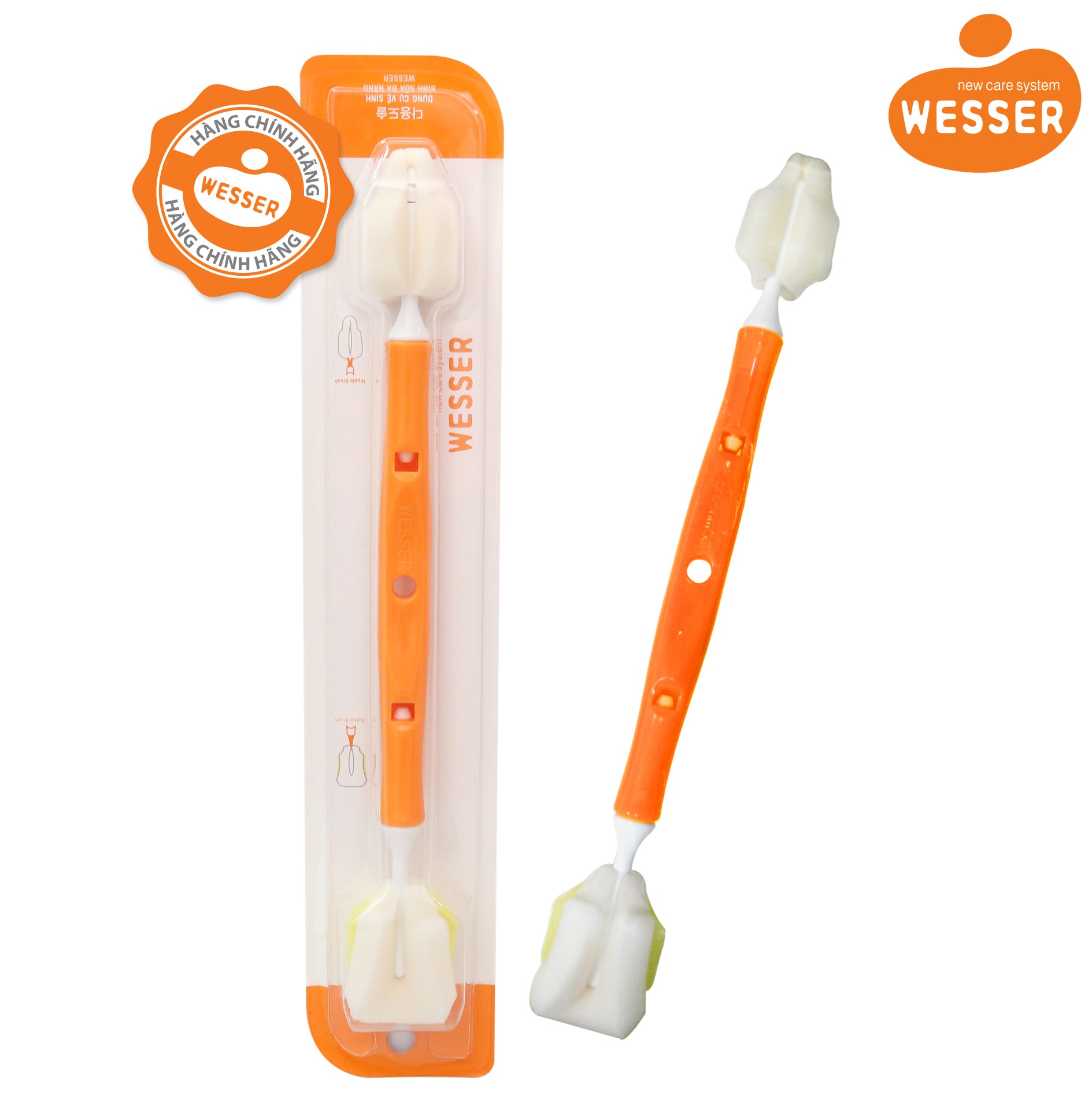 Combo Nước rửa bình sữa + Dụng cụ vệ sinh bình sữa đa năng