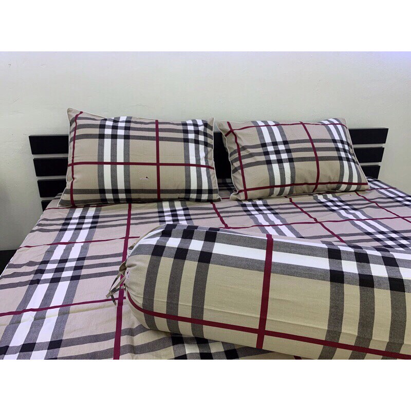 bộ drap + mền (NỆM CAO 13-25cm, 5 món) cotton 100% cao cấp (in logo CTY)