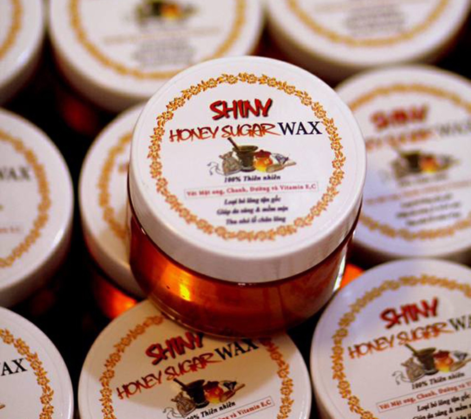 Sáp Wax Lông Nhân Sâm Mật Ong Shiny 250gr-350gr