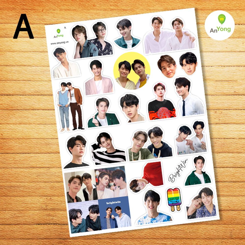 Hình dán sticker BrightWin 2gether boy love Thái Lan