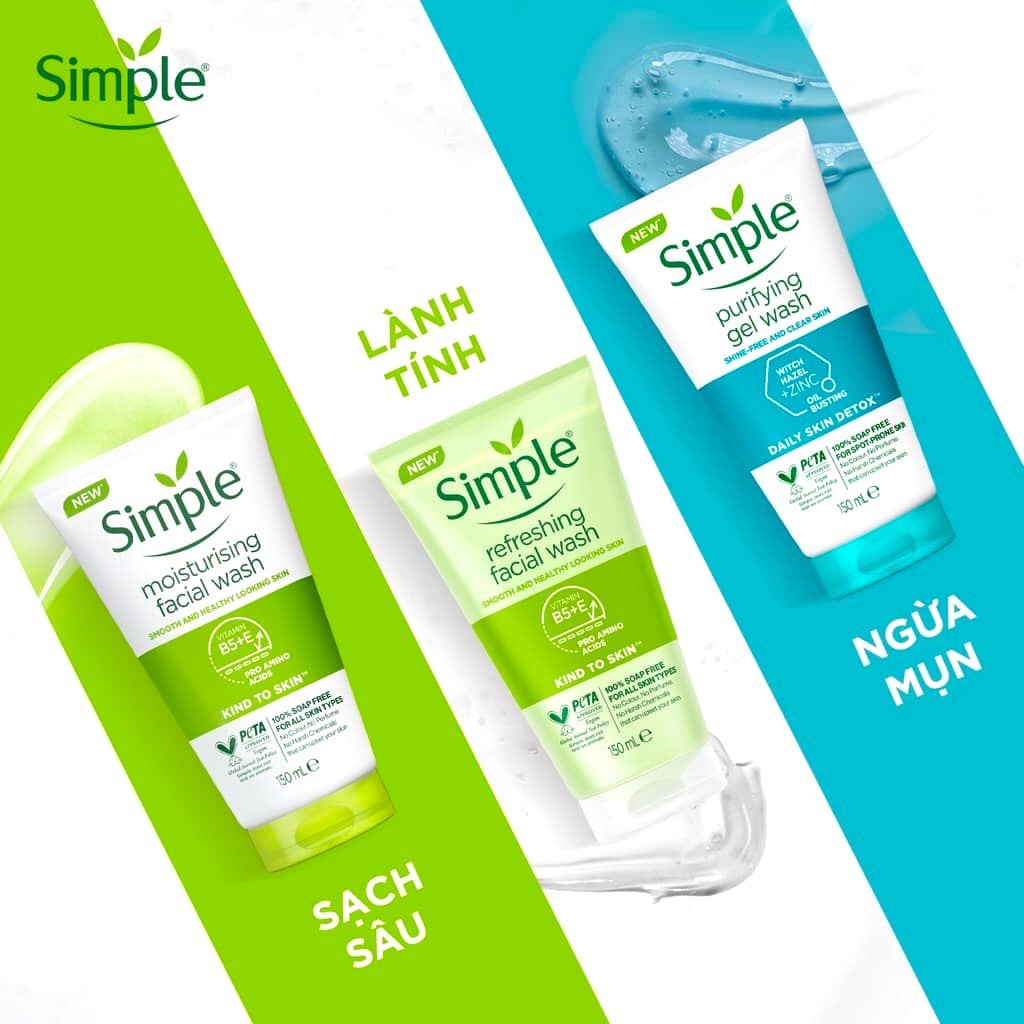 [Chính Hãng] Sữa Rửa Mặt Simple 150ml