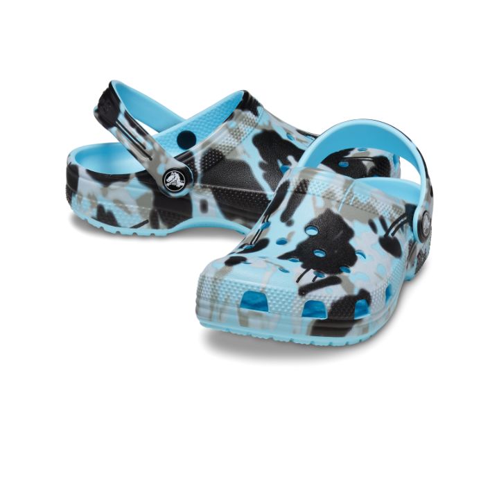 Giày Clog Trẻ Em Crocs Classic Spray Camo - Arctic