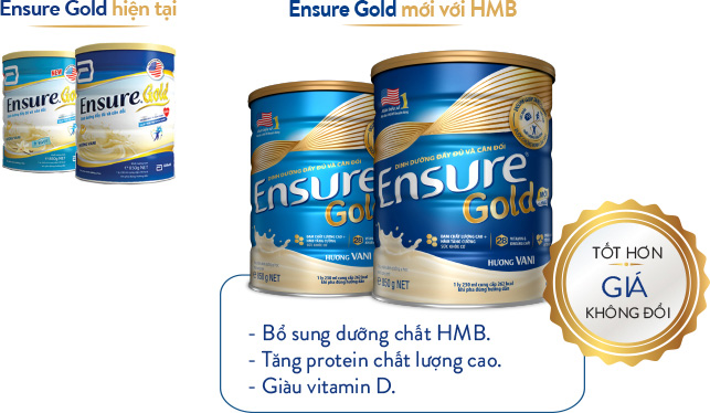 Sữa Ensure Gold (HMB) hương vani