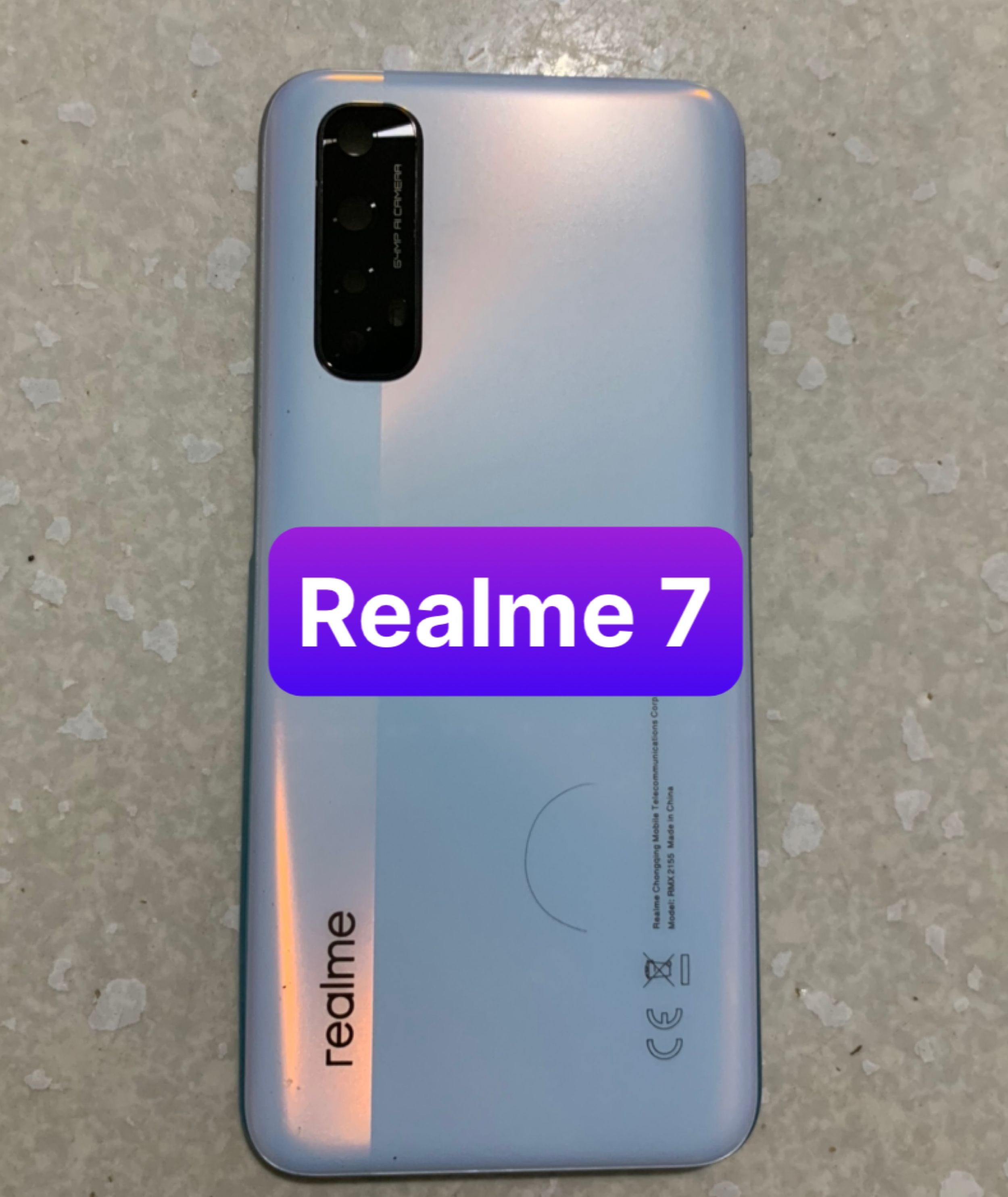 bộ xương vỏ Realme 7 ,kèm khay sim,phím,kính camera