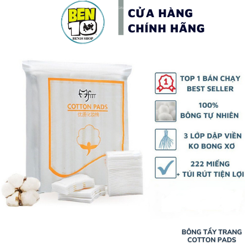 Bông tẩy trang Miniso 180 miếng, Coton Pad 222 miếng