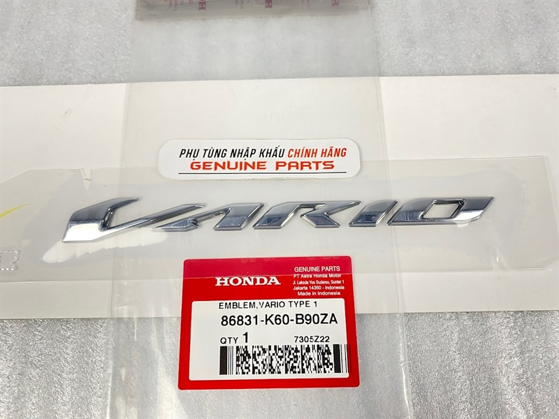 Tem chữ nổi vario 125 2018 nhập khẩu honda indo