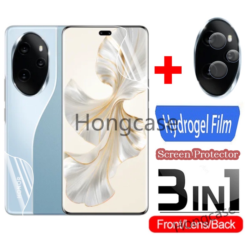 3in1 front back lens camera for honor 100 pro 5g honor100 100pro 2023 screen protector film not tempered glass full cover protection hydrogel