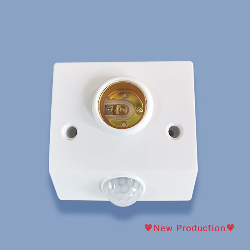 New Production💖 AC85-265V Automatic Human Body Infrared IR Sensor Lamp Holder LED Bulb Light E27 Base PIR Detector Wall Lamp Holder Socket