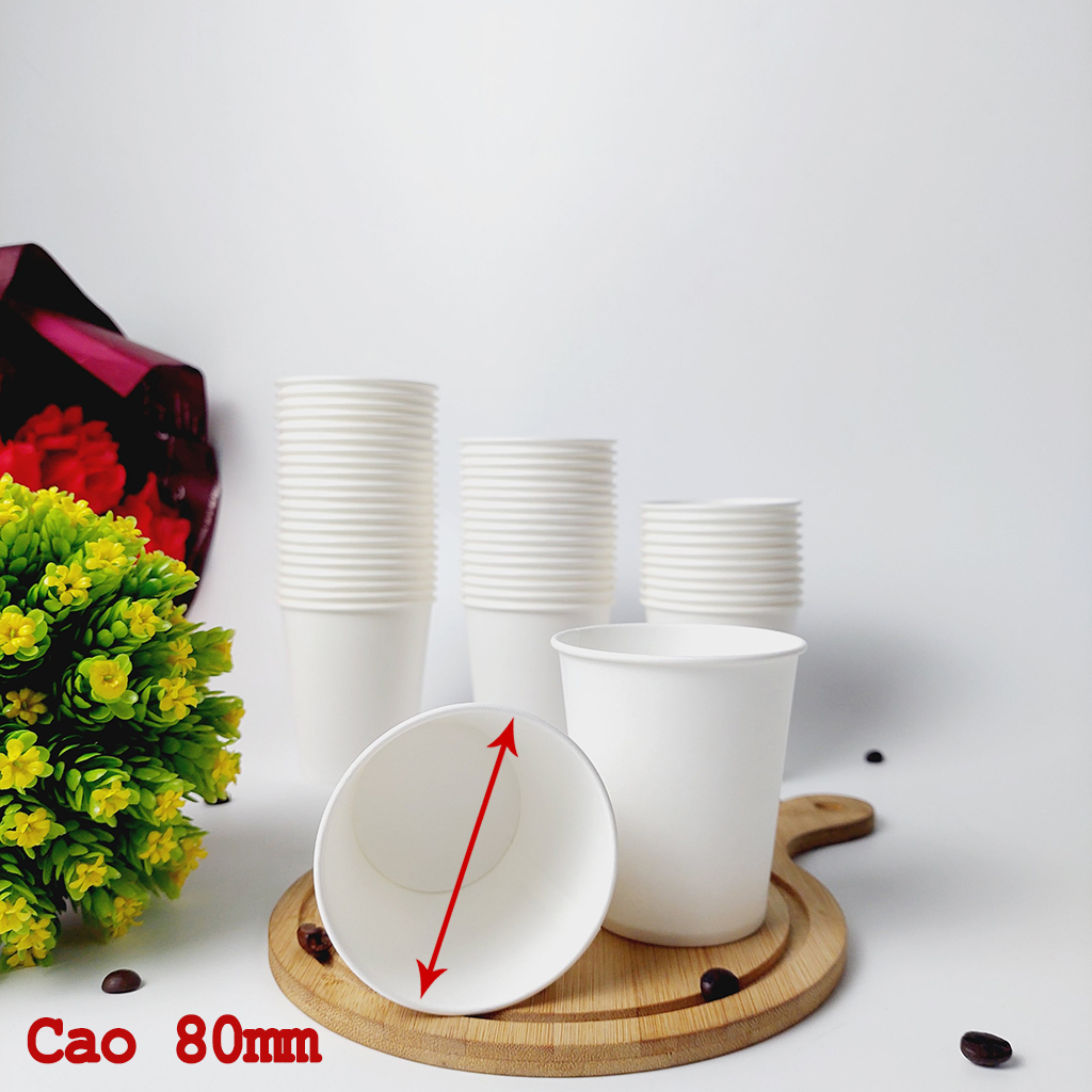 Set 50 chiếc cốc giấy 210ml size 7oz hàng cao cấp hàn quốc