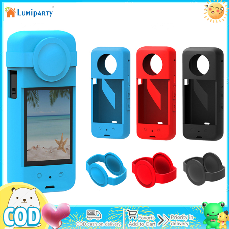 Silicone Case Compatible For Insta360 X3 Lens Protective Cover Panoramic Camera Body Shockproof Case