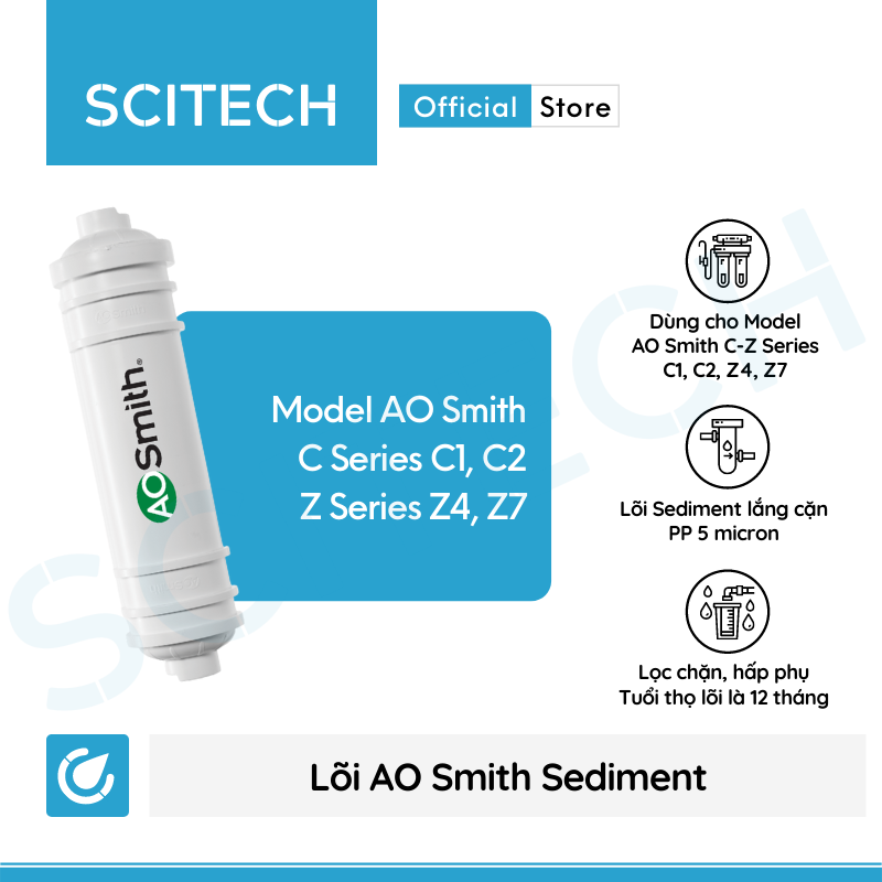 Bộ lõi máy lọc nước AO Smith C1/C2