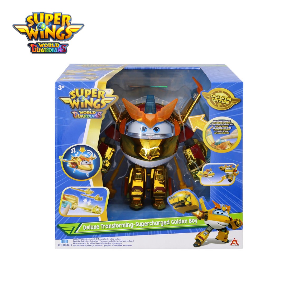 Supercharged Golden Boy Lights Sounds Deluxe Transforming