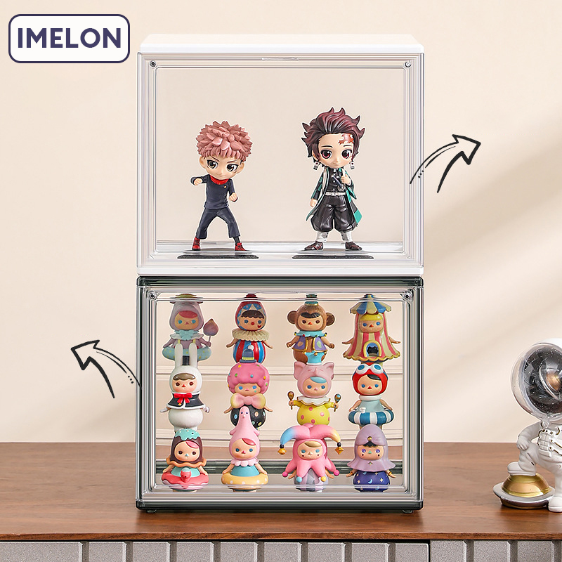 Blind box storage display shelf, desktop transparent dustproof acrylic storage cabinet figure display box