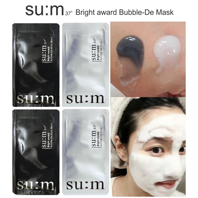 Mặt nạ thải độc sum 37 White Award Bubble-De Mask sample 2ml