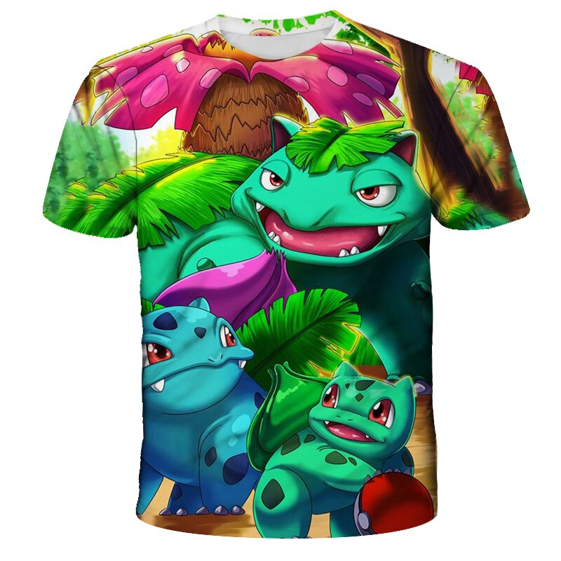 3D Printed Pokemon Series T-shirt Children's Clothes Catroon Casual ...