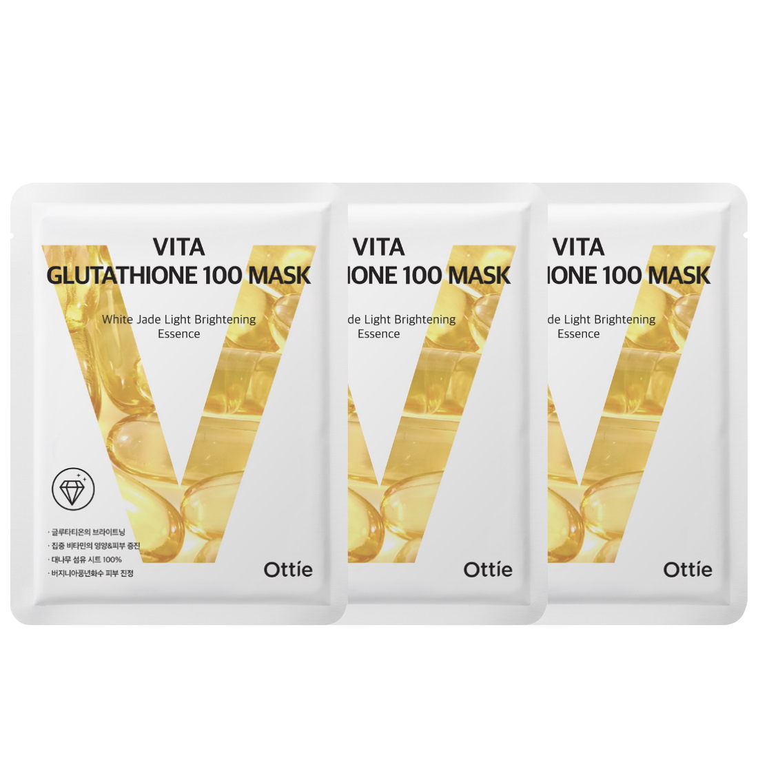 ottie vita glutathione 100 mask BUNDLE OF 3) OTTIE VITA GLUTATHIONE 100 MASK 1S 25ML - BEAUTY LANGUAGE  (EXP: 04/2026)