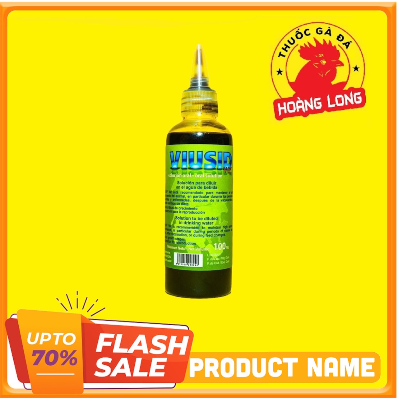 [HL] [ HÃY NÓI VỀ CHẤT LƯỢNG ] KHÁNG VIRUS (hàng chuẩn trang trại) VIUSID cho gà đá CHAI 100ml