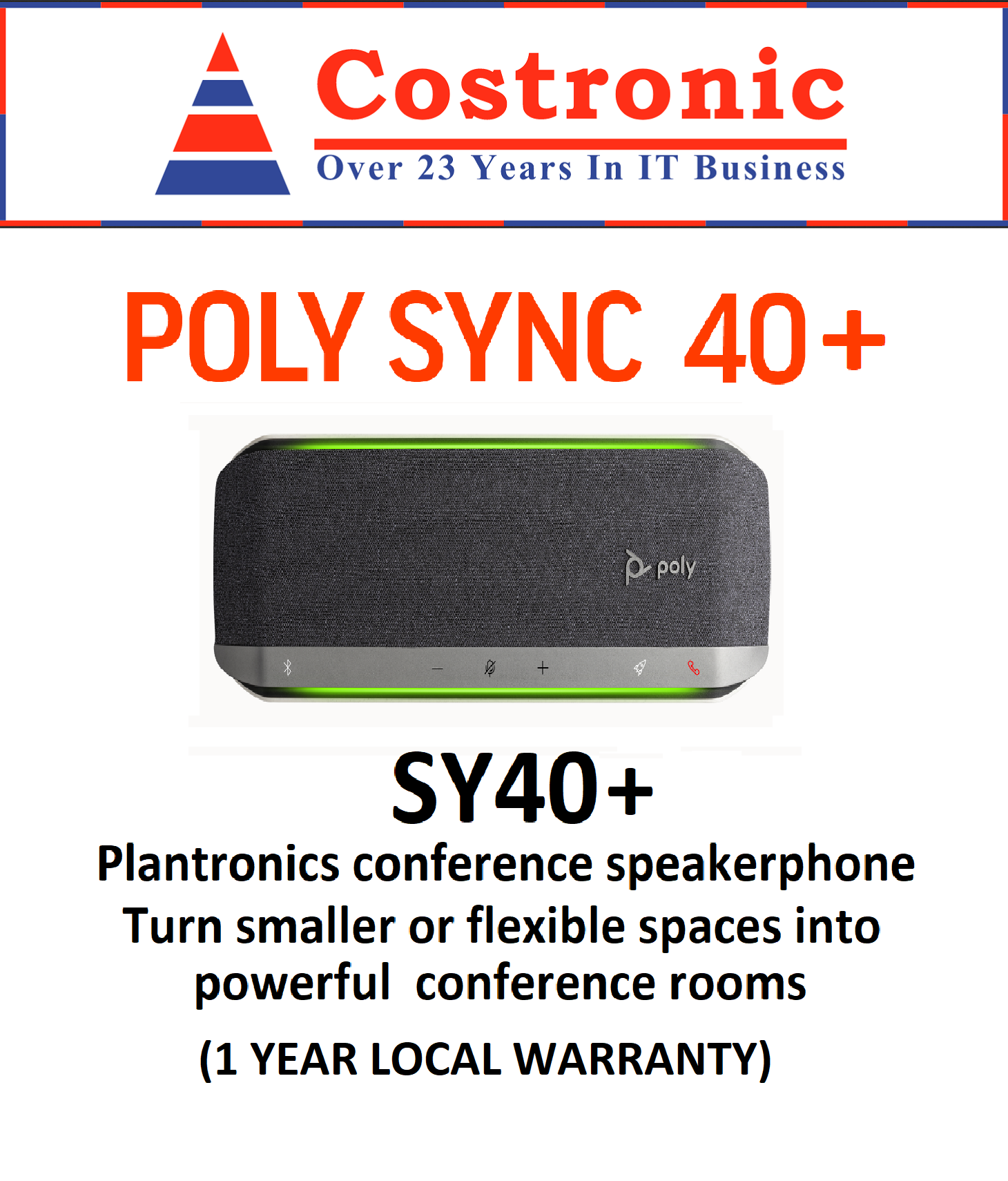 PLANTRONICS POLY SYNC 40+ BLUETOOTH 