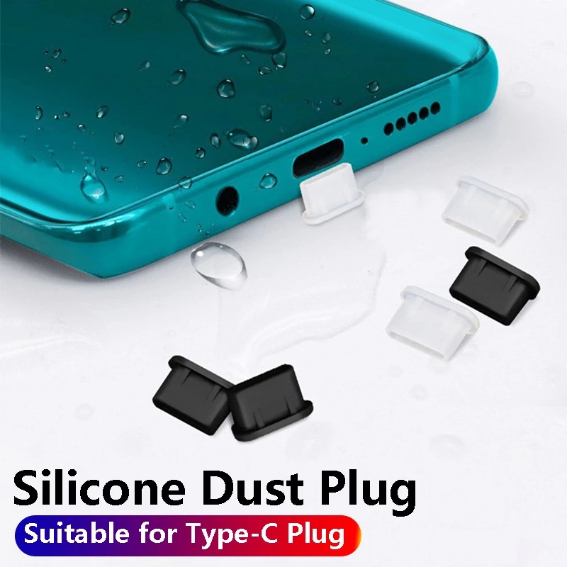 10Pcs USB Dustproof Cover Cap Type-C Charge Port Dust Plug for USB Type C Cable Interface Protector Type Charge Port