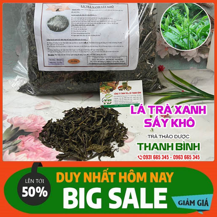 Lá trà xanh sấy khô 100g - hàng công ty chất lượng