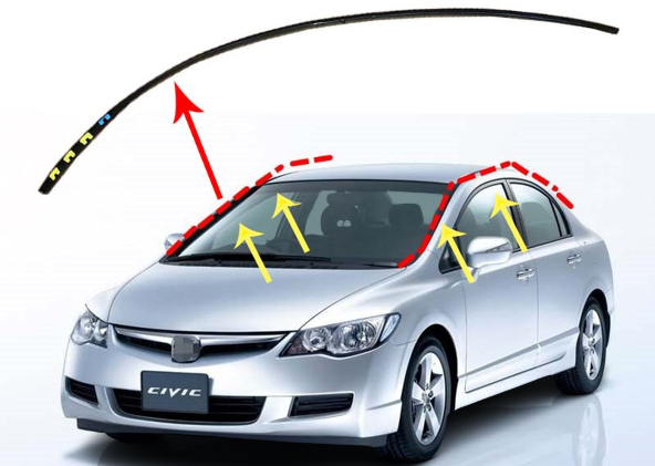 Nẹp nóc cho honda civic gen 8 , honda civic 2006 – 2011, honda civic gen 8