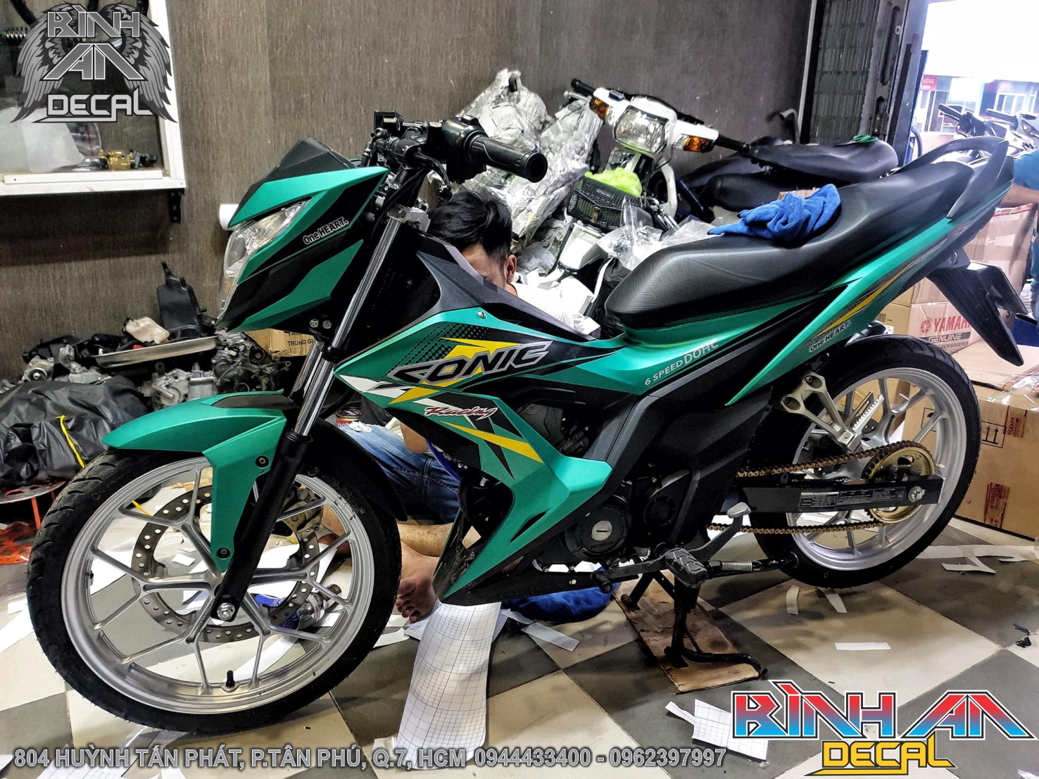 Tem rời sonic 150 - xanh lục bảo