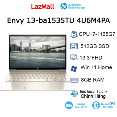 [Voucher 1Tr] Laptop HP Envy 13-ba1535TU 4U6M4PA i7-1165G7| 8GB| 512GB| OB| 13.3″FHD| Win 11 (Gold)