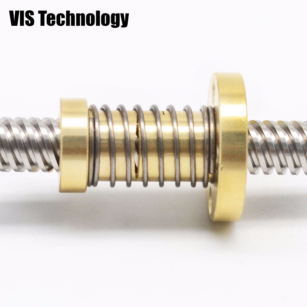 【Duoupa Store】3D lead Screw OD 8mm Pitch 2mm Lead 8mm Multi Sizes Threaded Rods+T8 Anti Backlash Spring Loaded for Z Axis.