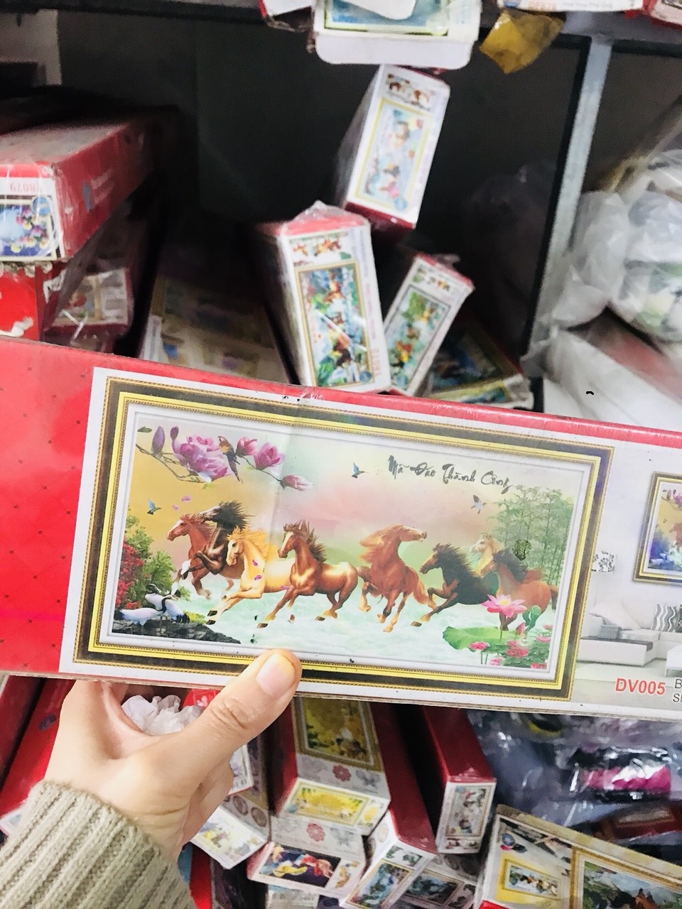 tranh đính đá mã đáo thành công