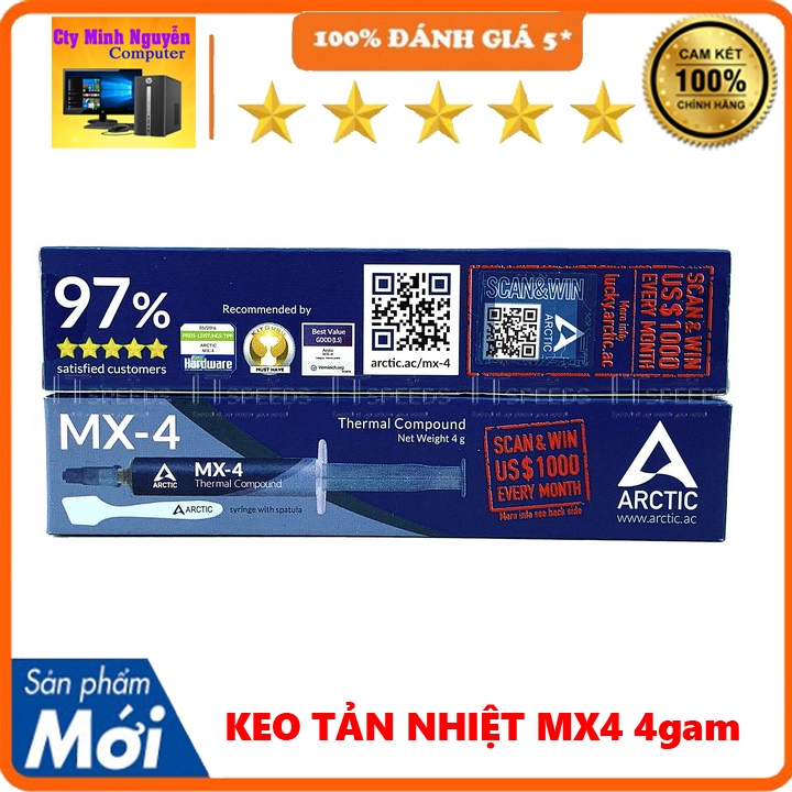 Keo tản nhiệt Arctic MX4 4g, keo tản nhiệt CPU - GPU