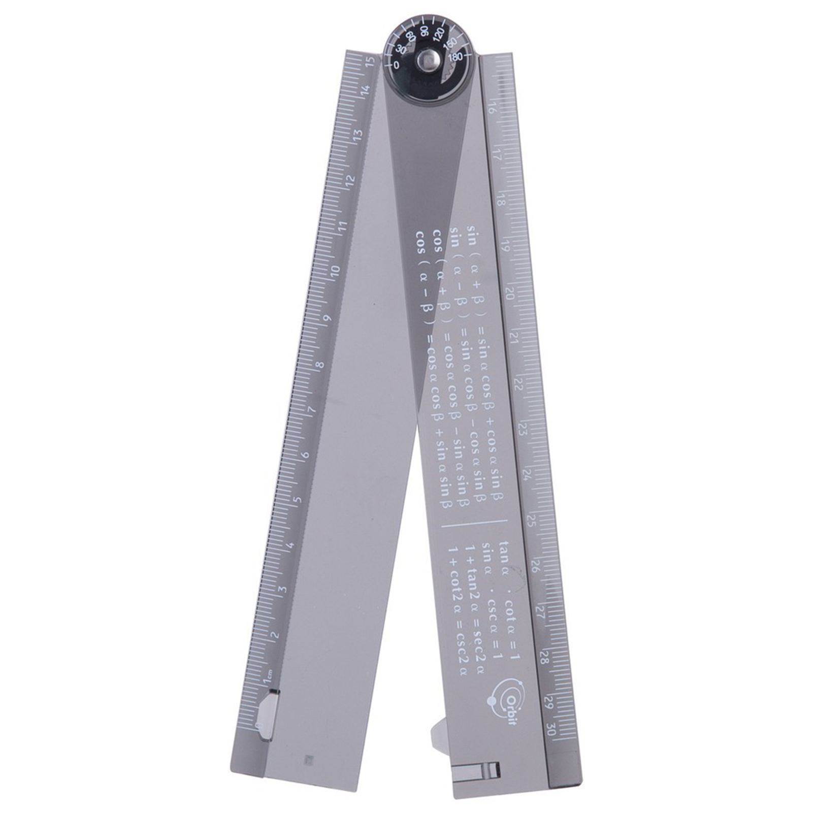 Folding Ruler Adjustable Transparent Ruler Flexible Portable Angle Measurement Ruler for School Home