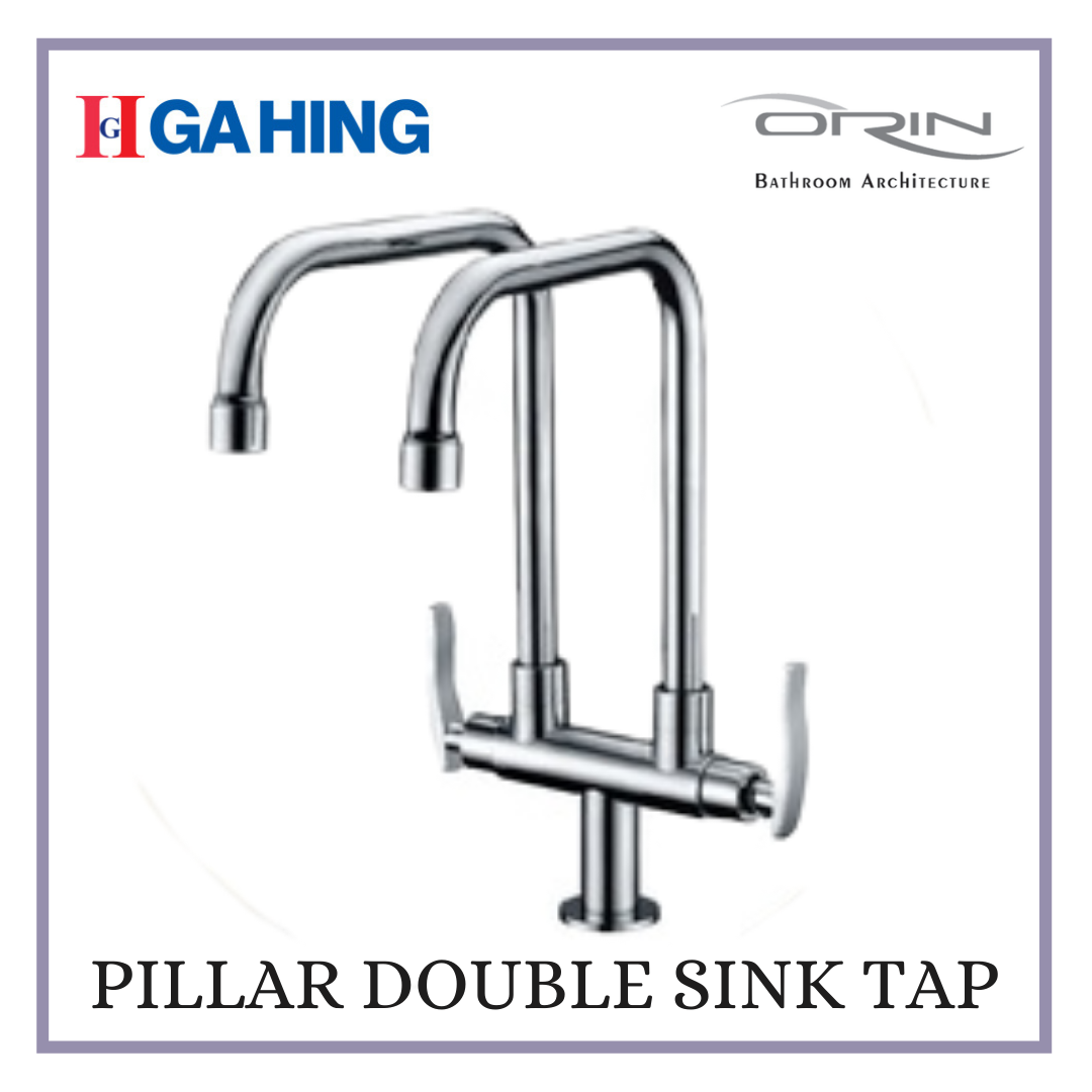Orin pillar sink tap double spout/ pili air sinki dapur/ kitchen sink