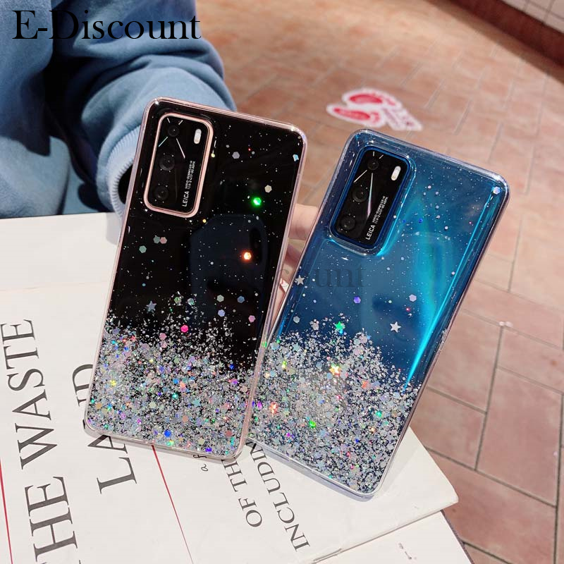 New Phone case OPPO A5i case Glitter Bling Sequins Starry Sky Transparent Soft Full Stars Moon for OPPO A5i case. 