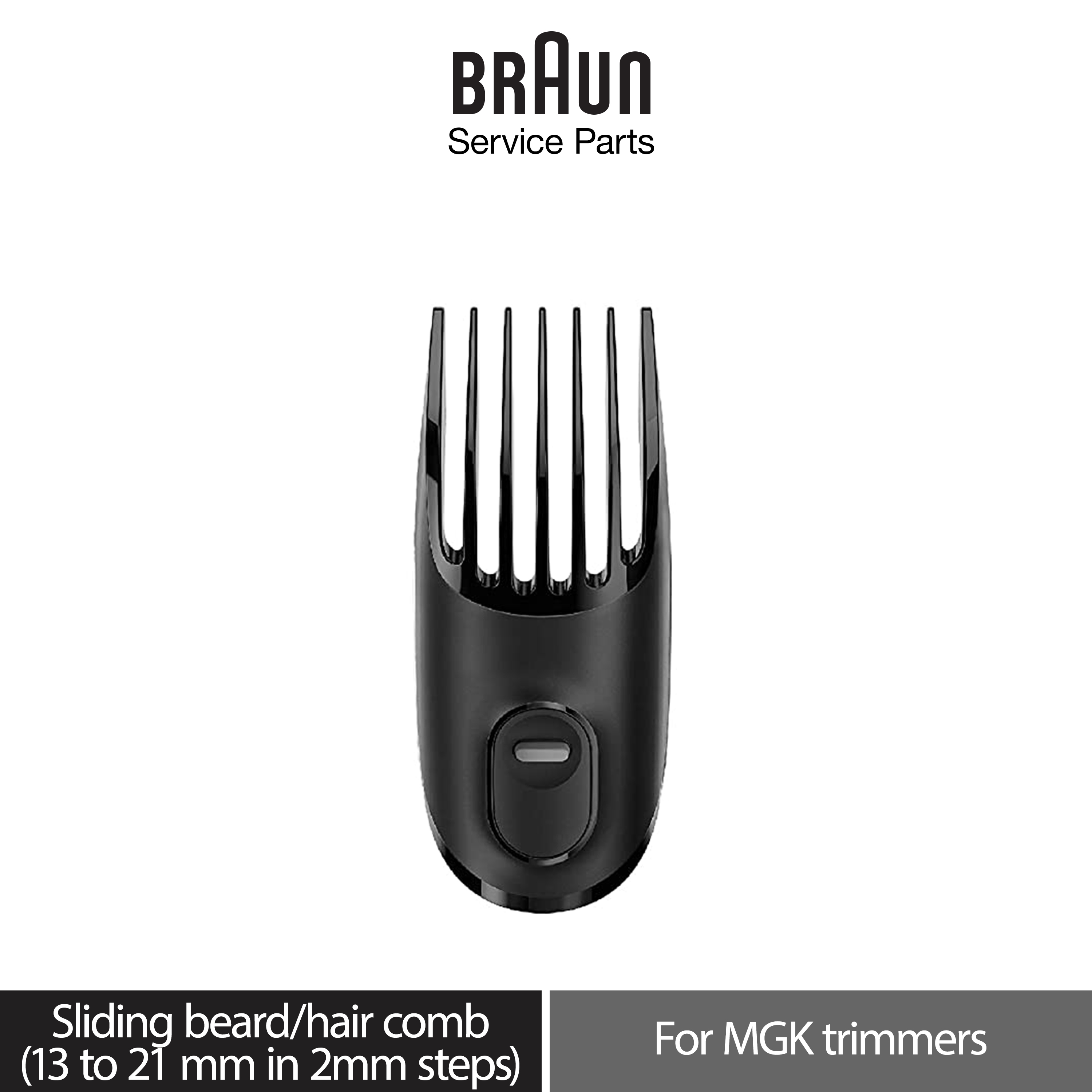 Braun Service Parts Long Length Sliding Comb Attachment (To cut 13mm to