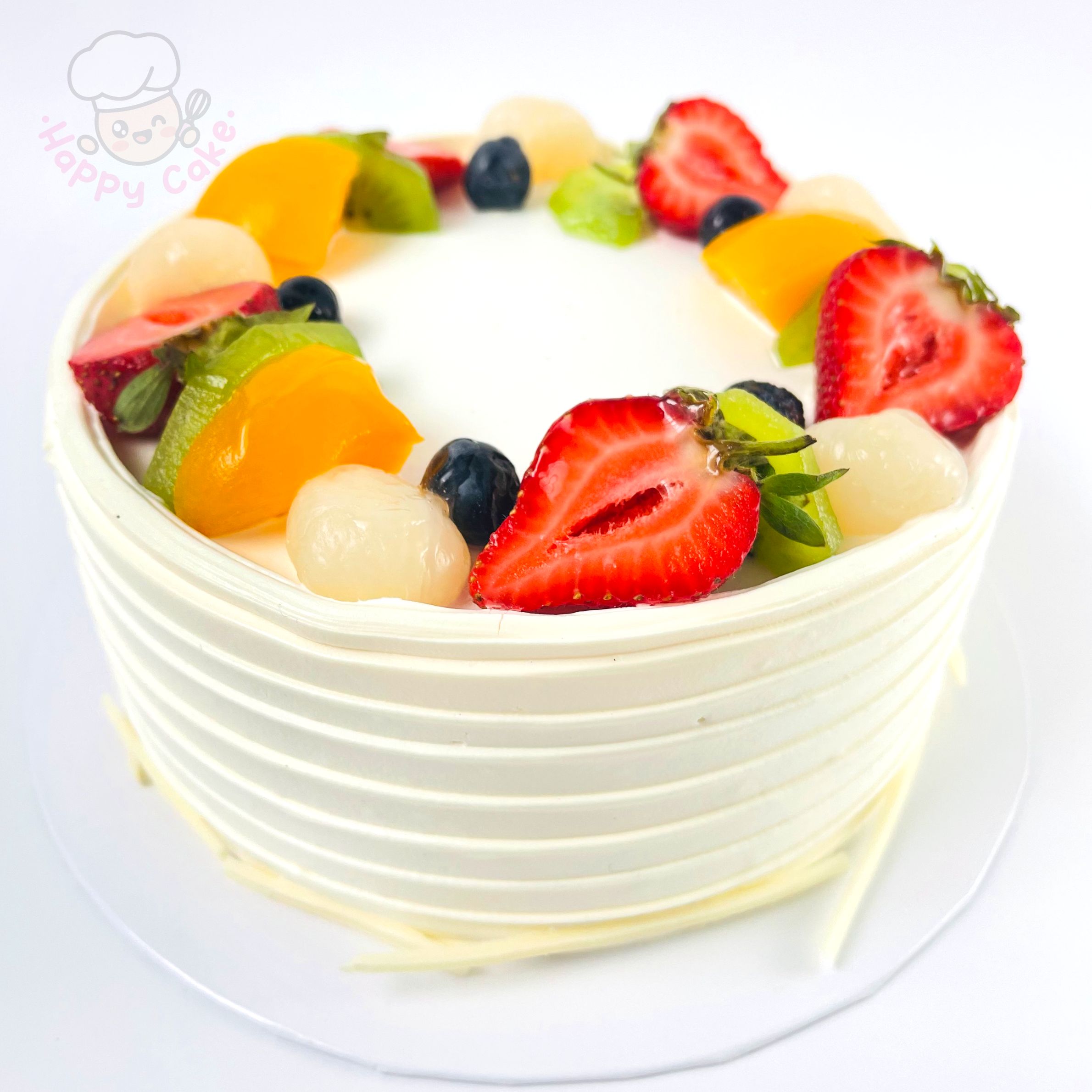 25Th Anniversary Cake With Fresh Fruits | bakehoney.com