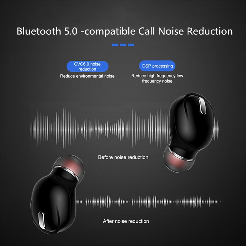 Tai Nghe Bluetooth X9 Mini 5.0 Tai Nghe Không Dây Tai Nghe Stereo Rảnh Tay Tai Nghe Chơi Game Thể Thao Cho Điện Thoại Xiaomi