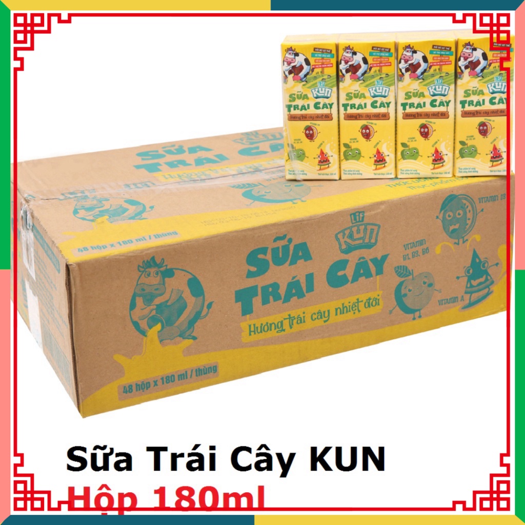 SỮA hoa trái KUN 24 HỘP - 180ML ( Đại lý Ngọc Toản)