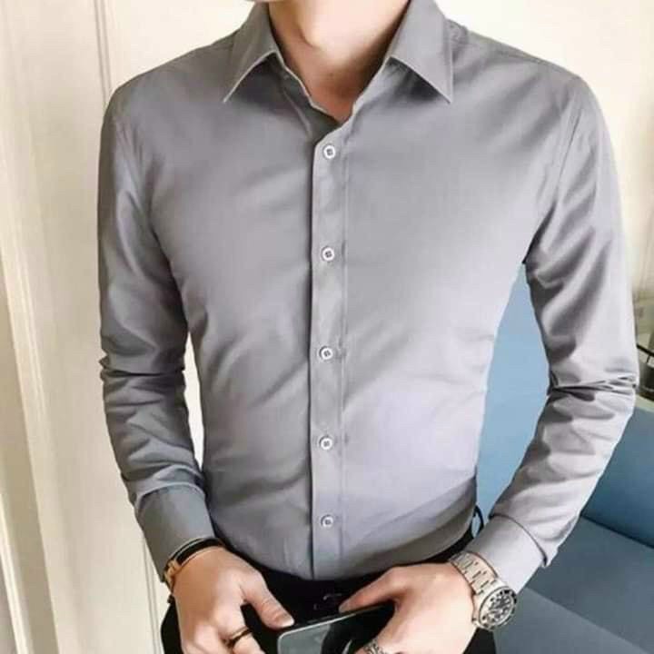 [HCM]ÁO SƠ MI NAM, áo sơ mi công sở chất lụa cao cấp THỜI TRANG HPSTORE HPSMLQ03